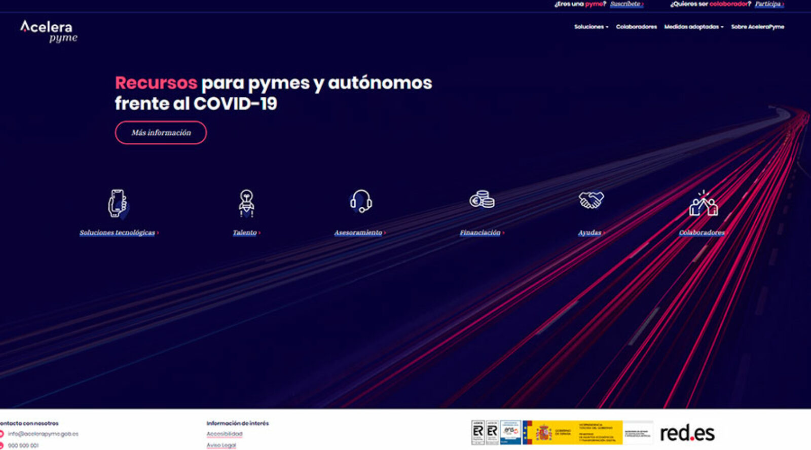 Eternity es parte del proyecto AceleraPymes impulsado por RED.es y el Ministerio de Asuntos Económicos y Transformación Digital